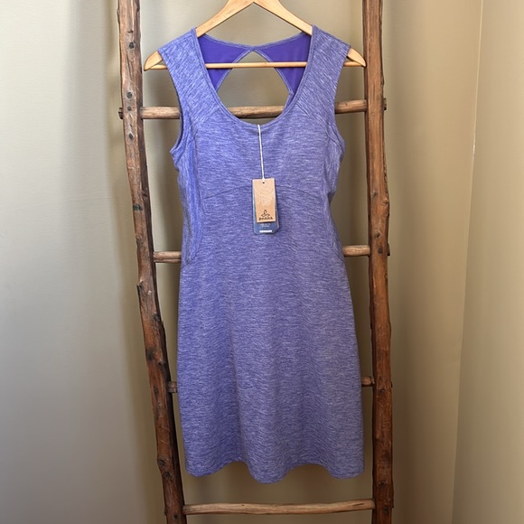 NWT Prana Performance Calico Active Dress Athletic Ultra Violet Shelf Bra - Picture 2 of 9